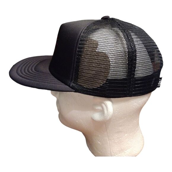 Queens Head Tattoo "Sacred Heart" Snapback Mesh Trucker Hat, Unisex, Black/Red - Picture 6 of 7